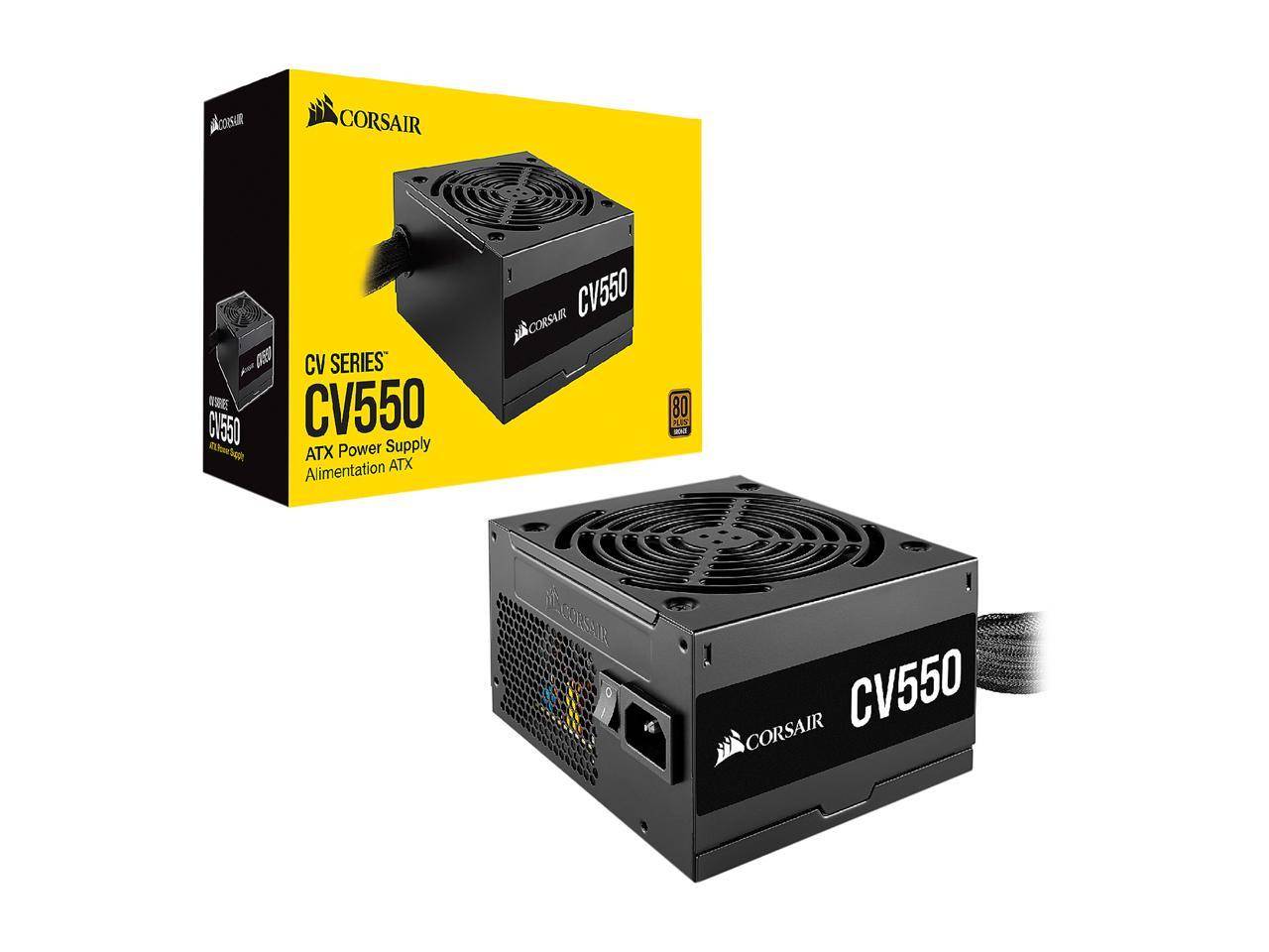 Corsair CV550 --- 550W 80 Plus® Bronze Certified Power Supply Non-modular Low-Noise Operation